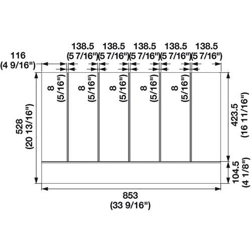 Hafele 556.87.924, Fineline Multipurpose Drawer Insert for 36 Inch ...