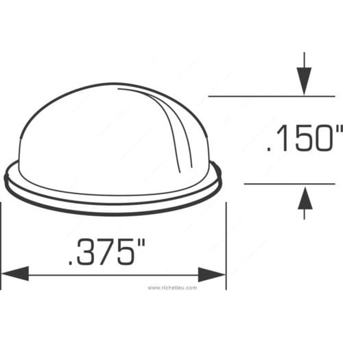 3/8 Inch Diameter Quiet Polyurethane Bumper, 1 qty = 24 Bumpers