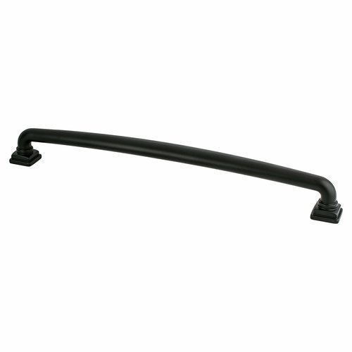 Berenson Tailored Traditional Appliance Pull, 12" CC, Matte Black