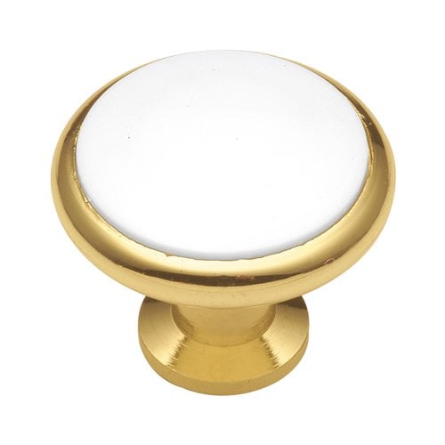 Hickory Hardware P427W, Tranquility 13/8 Inch Diameter Polished Brass