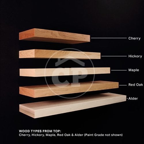 Range of Colours! 6x3 Solid Wood Custom Lengths Chunky Floating Shelf 