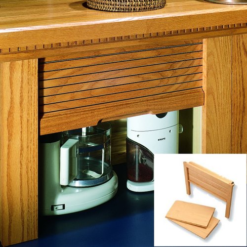 Omega National Products 18 inch Straight Appliance Garage - Hickory AG-100SSH-18 | CabinetParts.com