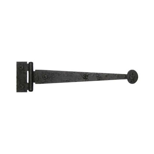 Acorn Manufacturing RIXBQ, Rough Iron Flush Strap Hinge 6" Long Black