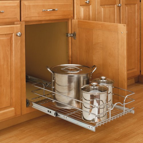 Pull Out Basket Chrome 5wb1 1222cr, 12 Inch Cabinet Pull Out