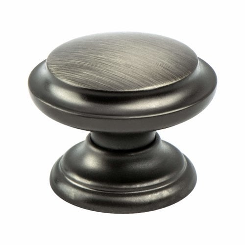 Berenson Euro Classica Traditional Knob, 13/8 Inch Diameter, Brushed