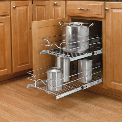 18 Double Pull Out Basket Chrome 5wb2 1822cr 1 Cabinetparts Com