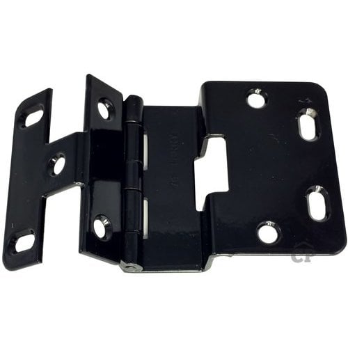 #74 Five Knuckle Overlay Institutional Hinge, Black Powder Coat ...