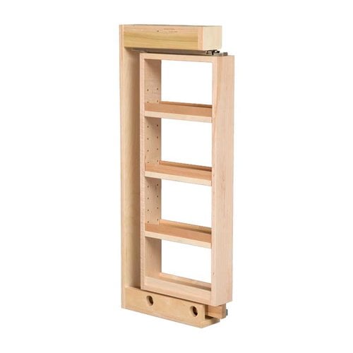 3 in. Cabinet Base Filler Pull Out Organizer Rack, Maple