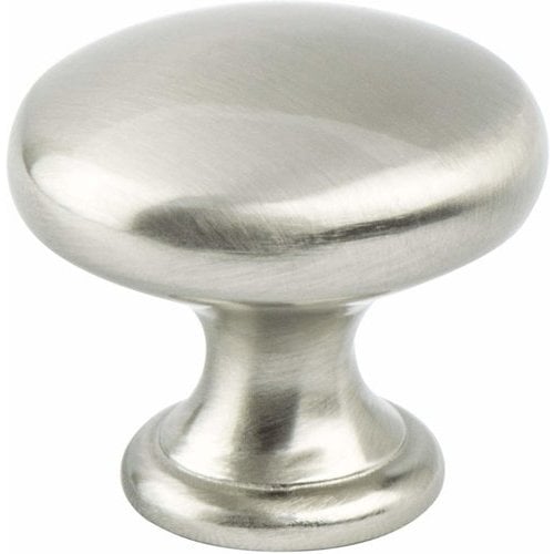 1-1/8 in. Brushed Nickel Contemporary and Modern Knob