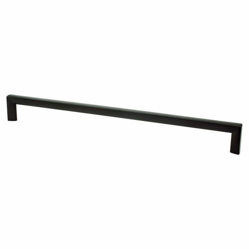 Berenson Metro 18 Inch Center to Center Matte Black Appliance Pull, Zinc Material
