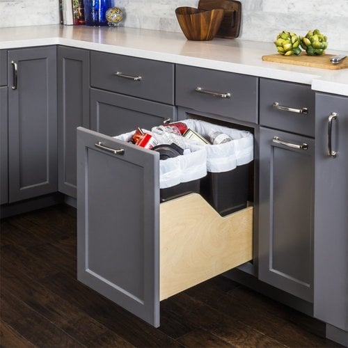 Hardware Resources CDMWBMD50B, 50 Quart Double Wood Bottom Mount