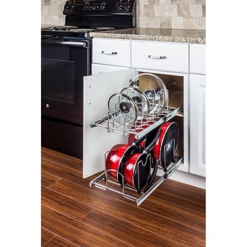 Get Hardware Resources MPPO215-R Pots And Pans Pullout Organizer For 15''  Base Cabinet.