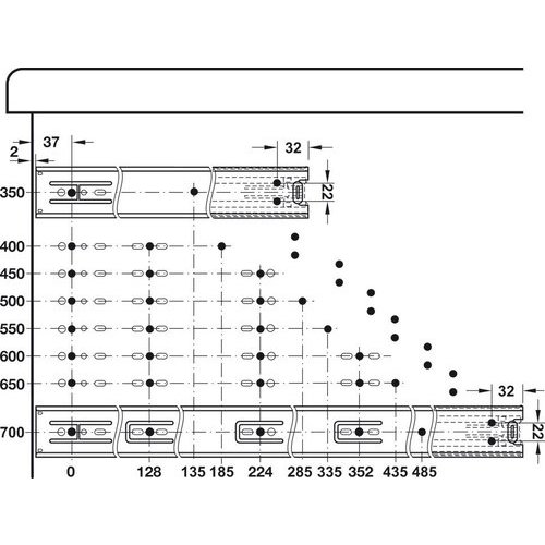 Accuride C393224ECD, 3932EC Easy Close Full Extension 24 Inch Ball