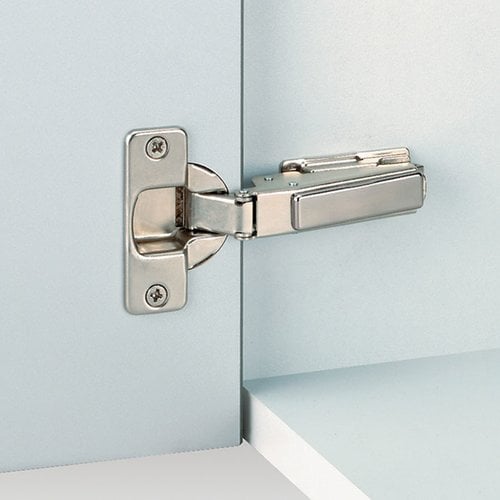 Hafele Grass Adjustable Glass Door Hinge – 92°, Overlay/Inset, Silver/Black, With Cover Cap