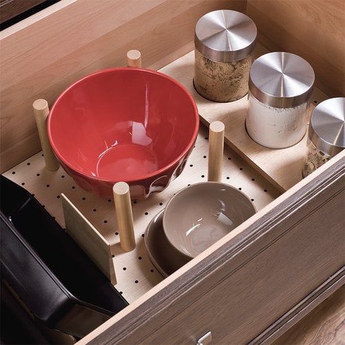 Hafele 557.47.880 Plate Holder Drawer Insert Birch Kitchen Organizers Accessories and Parts Drawer Organizer Accessories Dividers