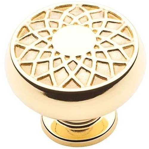 Baldwin Hardware 4636030, 17/25 Inch Diameter Couture Knob, Bright Brass