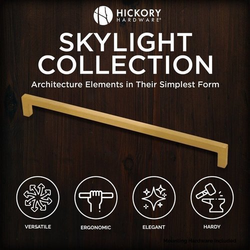 Hickory Hardware HH075328-EGN-10B, Skylight 5-1/16 Inch (128mm) Center to  Center Cabinet Pull, Nickel (10 Pack)