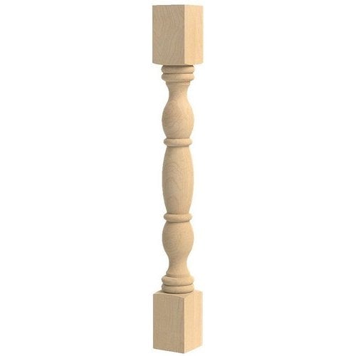 Brown Wood 01030210PT1, 3.75 Inch Square x 35.25 Inch Height English ...