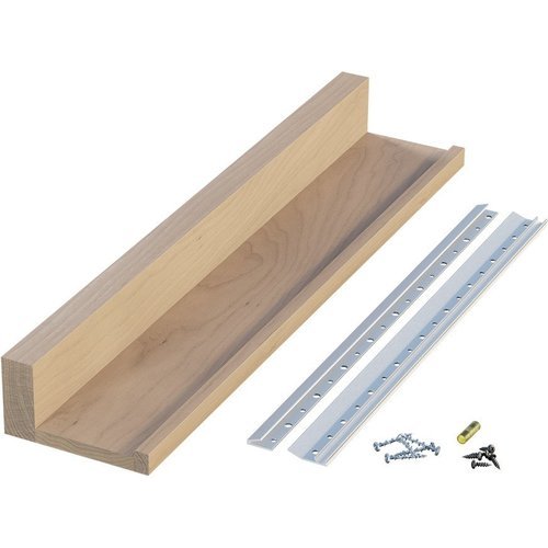 Brown Wood 01CHSHLF0424AL1, 24 Inch Length Slimline Channel Shelf