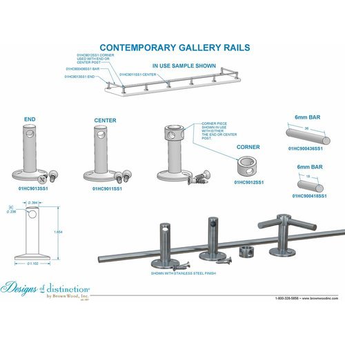 Free Standing Gallery Rails