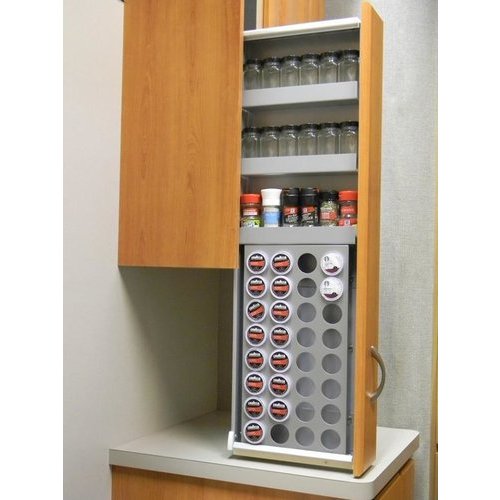 Dropout Cabinet Fixtures 8006K, K-Cup Rack Accessory for Spice Rack Storage  System, Silver