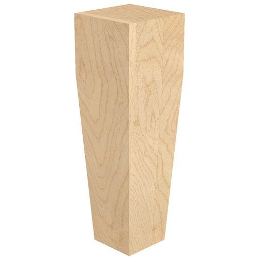 Brown Wood 01705610AL1, Square Tapered Bun Foot Unfinished Alder