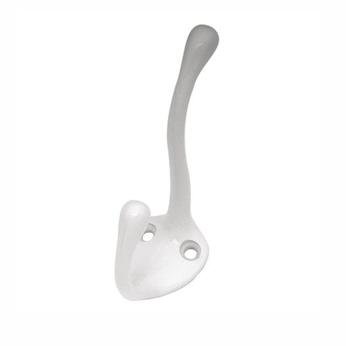 Hickory Hardware P27120W, Double Vertical Utility Coat Hook White