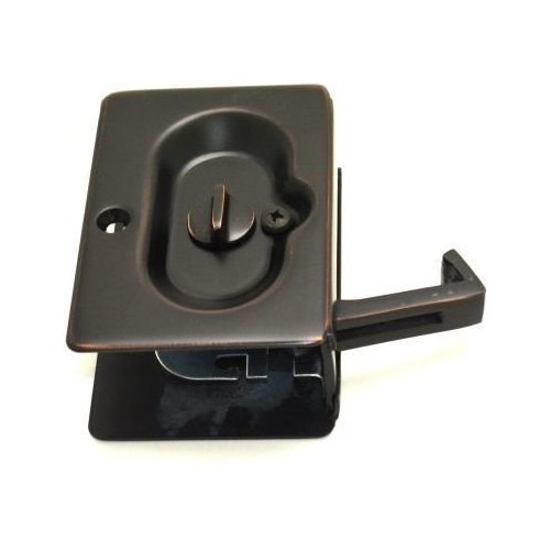 Emtek 2102US10B, 31/2 Inch Height Privacy Pocket Door Lock, Oil Rubbed