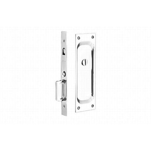 Emtek 2105US26138, 7-1/2 Inch Height Privacy Pocket Door Mortise Lock for  1-3/8 Inch Door, Polished Chrome