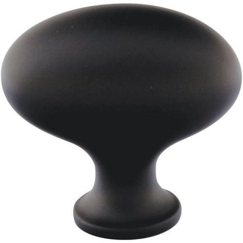 Emtek 86016US19, 11/4 Inch Diameter Egg Knob, Flat Black