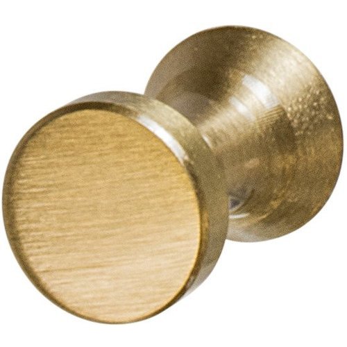 Hafele 137.21.500, 9/16 Inch Diameter Round Knob, Satin/Brushed