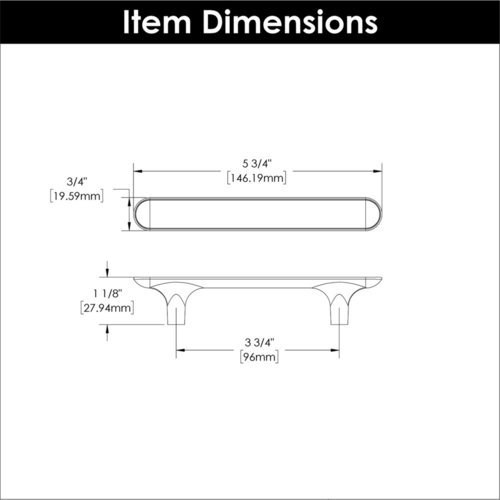 HICKORY HARDWARE Maven 3-3/4 in. (96 mm) Brushed Golden Brass