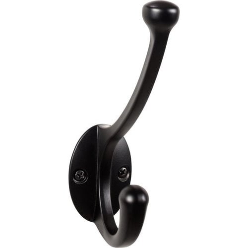 Top Knobs TK1064BLK, 5-9/16 Inch Length Bergen Hook, Flat Black ...