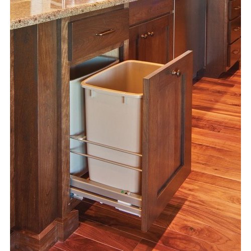 Kitchen Storage, Single Wood Bottom Mount Pullout Drawer with