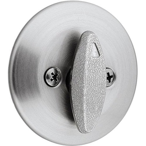 Kwikset 67726DV1, UL One Sided Turn Deadbolt with Blank Plate with New