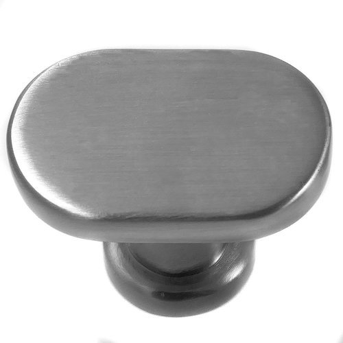MNG Hardware 13/8" Diameter Aspen Oval Knob, Satin Nickel 81228