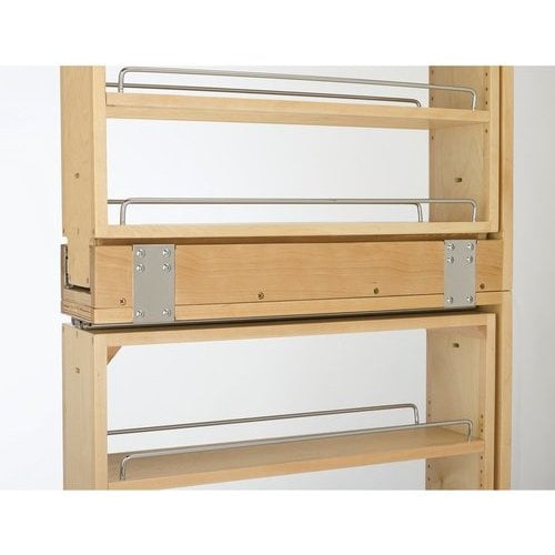 Slide-A-Shelf Made-to-Fit 6 in. to 12 in. Wide 3 Tier Adjustable Tower Cabinet Organizer, Full Extension, Poly-Finished Birch Wood