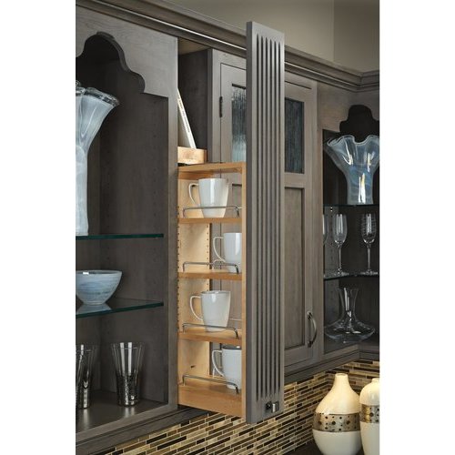 Rev-A-Shelf 3 Inch Width Wood Kitchen Wall Cabinet Filler Pull-Out