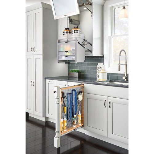 Cabinet Pullout with Perforated Accessory Hanging Panel and Shelves - Gast