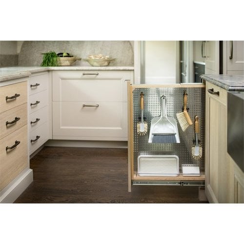 Rev-A-Shelf Filler Pullout Organizer w/Stainless Steel Panel for Base  Cabinets