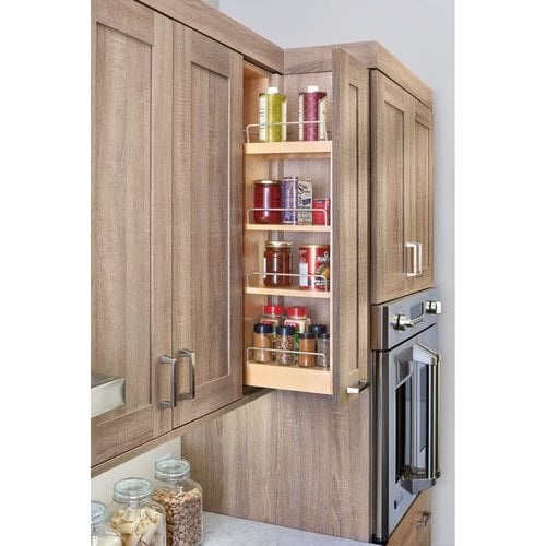 Rev-A-Shelf 9-1/2 Inch Width Pull-Out Organizer with Soft-Close for Full  Access 30 High and 12 Wall Cabinets, Natural, Min. Cabinet Opening: 12 W  x 10-7/8 D x 30 H 448-BBSCWC-9C