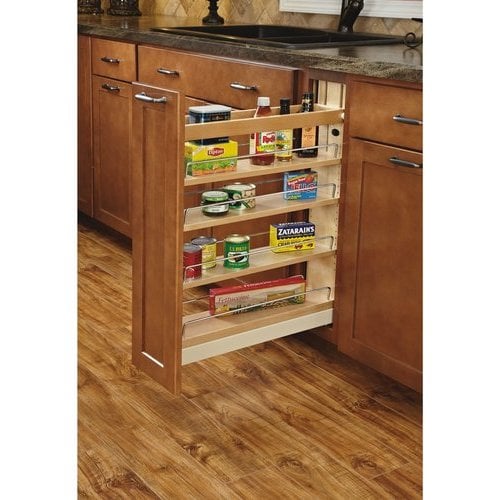 Rev-A-Shelf 5 Inch Width Wood Pull-Out Organizer with Adjustable