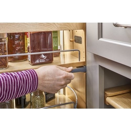 Soft Close Base Cabinet Organizer 5 inch/4-Tier Pull-Out Shelf, 448UTSC-5C