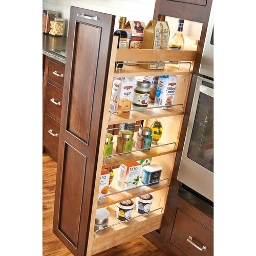 Rev-A-Shelf Wood Tall Cabinet Pull Out Pantry Organizer with Soft Close