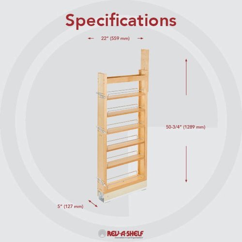 Rev-A-Shelf 14W x 50-3/4, 59-5/16 Inch Adjustable Height Tall