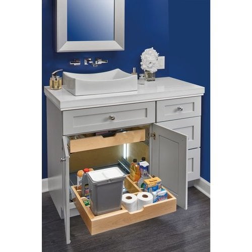 Rev-A-Shelf 25-5/8 Inch Width U-Shape Under Sink Pullout Bathroom/Vanity  Organizer