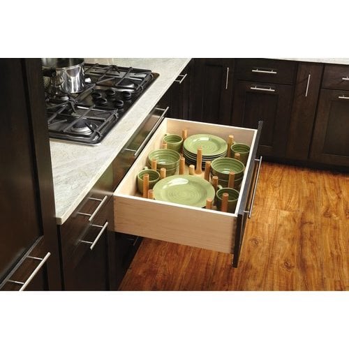 CUT TO SIZE Deep Large Drawer Peg Board and Post (4DPS-3921) organizer.  Easy drop in install. – Drawer Essentials