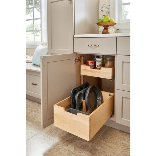 16-1/2 Two-Tier Drawer System w/Soft Close (Frameless Cabinets)
