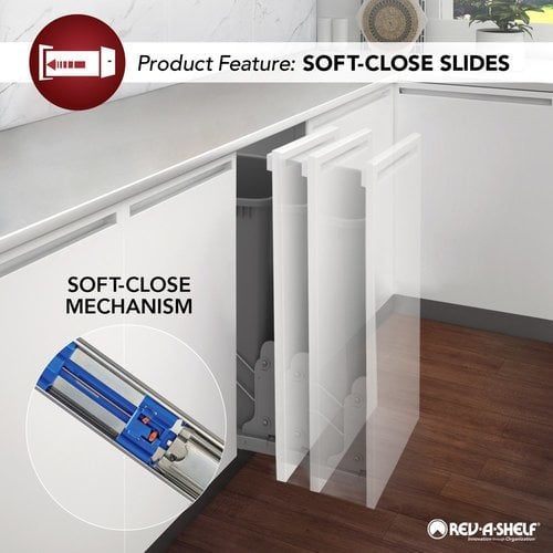 Rev-A-Shelf 4WCSC-1527DM-2, 27 Quart Double Wood Bottom