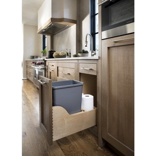 Rev-A-Shelf Double Pull Out Kitchen Cabinet 35 Qt Trash Can, 5349